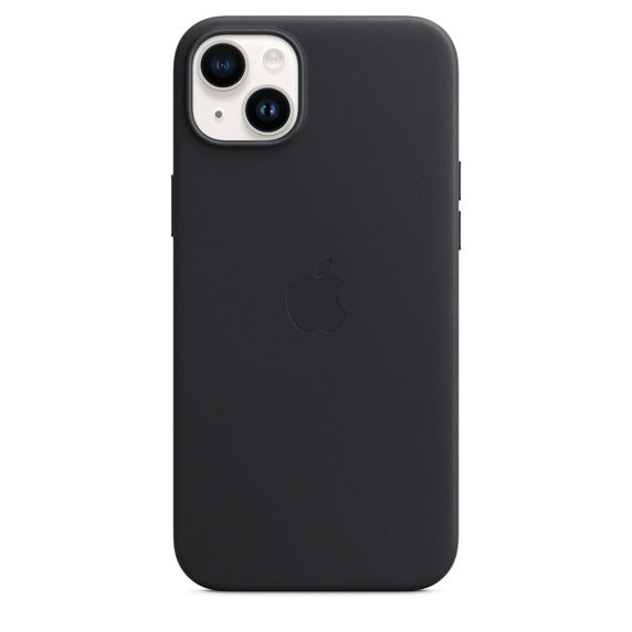 Apple Backcover – für Apple iPhone 14 Plus, MagSafe, Leder, Schwarz