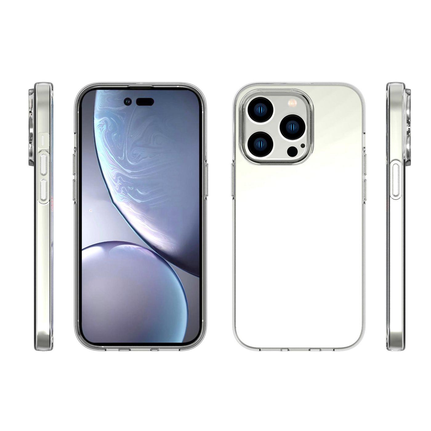 eSTUFF LONDON Backcover – für Apple iPhone 14 Pro, TPU, Transparent