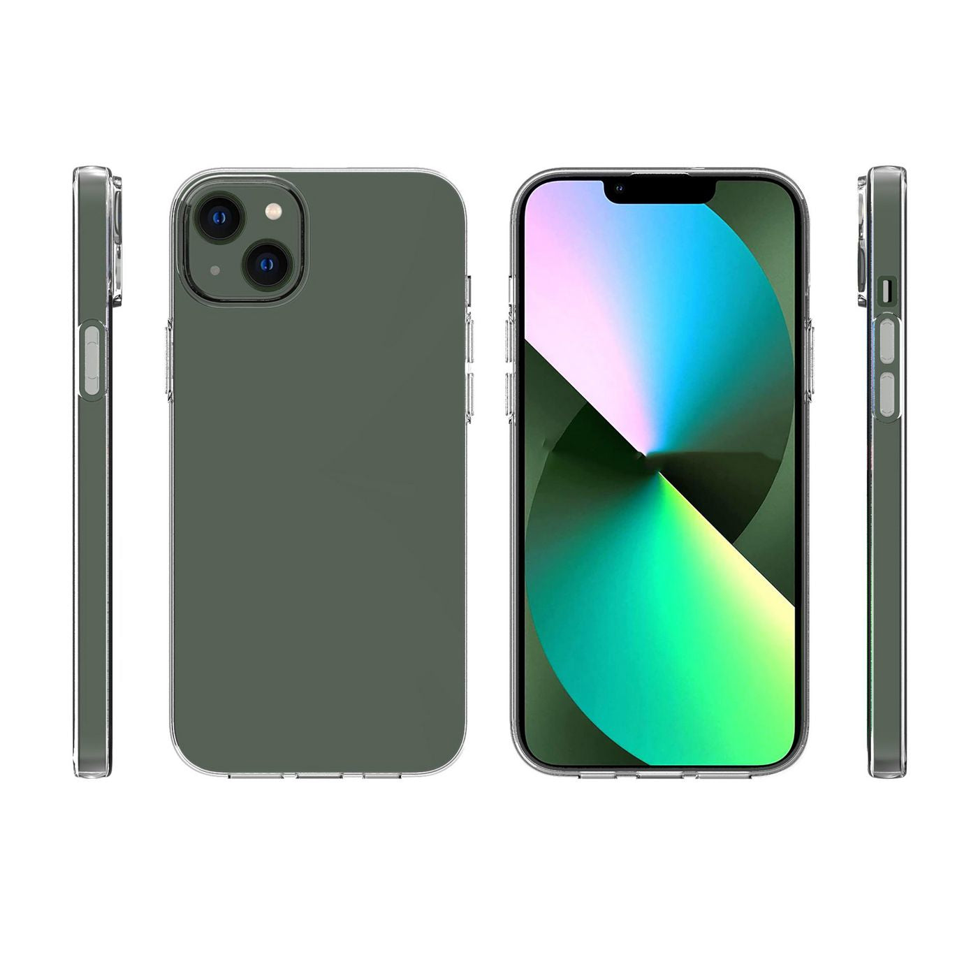 eSTUFF LONDON – Backcover – für Apple iPhone 14 Plus, TPU, Transparent