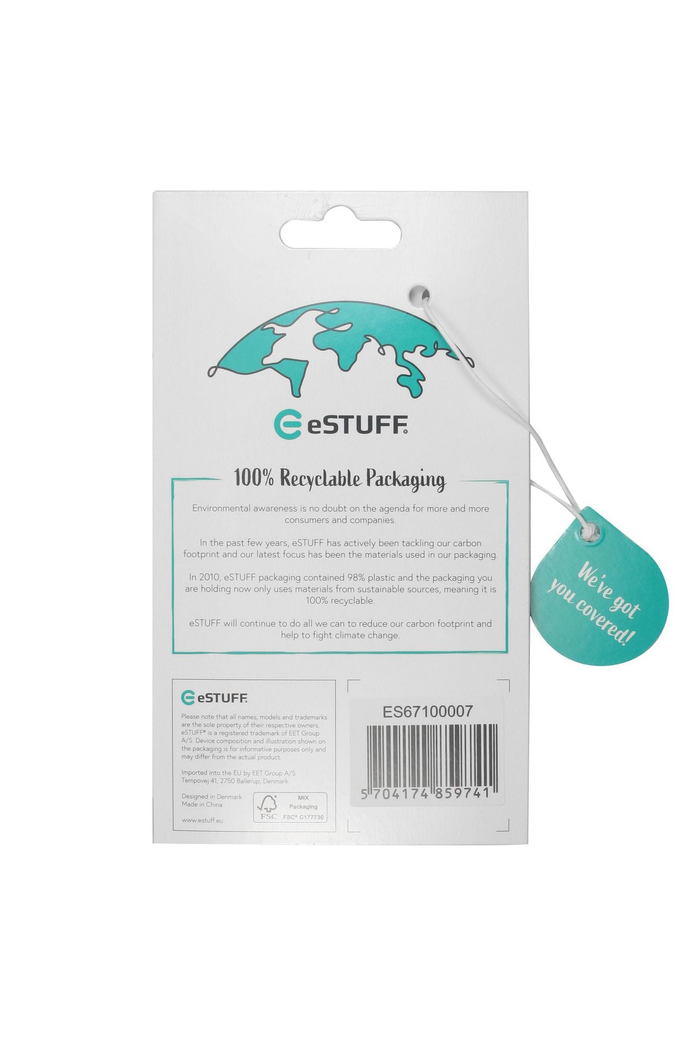 eSTUFF LONDON – Backcover – für Apple iPhone 14 Plus, TPU, Transparent