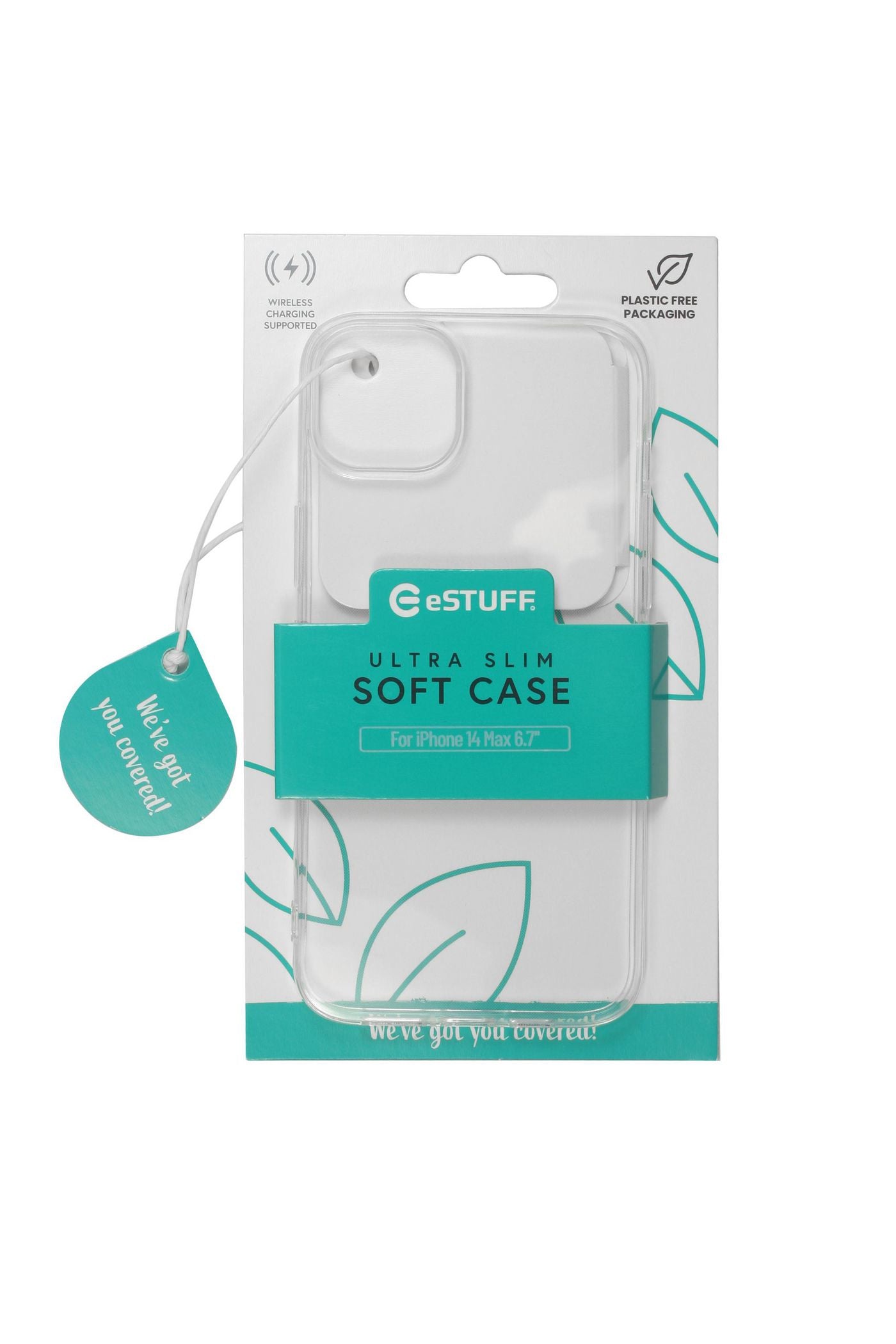 eSTUFF LONDON – Backcover – für Apple iPhone 14 Plus, TPU, Transparent