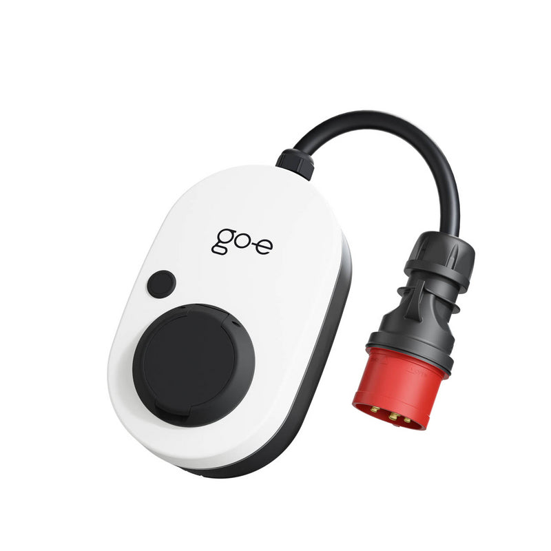 go-e Gemini flex Ladestation – 22 kW, 3-ph 400 V, Typ 2 Buchse, CEE-Stecker, Wandmontage, IP55, Weiss