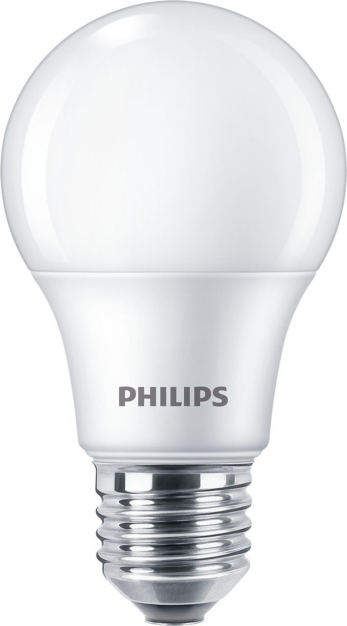 Philips by Signify Philips LED-Leuchtmittel E27 A-Form – Warmweiss 2700 K, 806 lm, 8 W – 2 Stk., Weiss