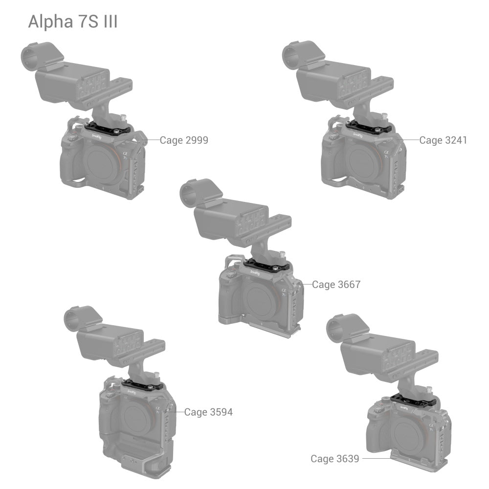 SmallRig MD4019 Adapterplatte – für Sony FX3, Alpha 7 IV, Alpha 7S III – Schwarz