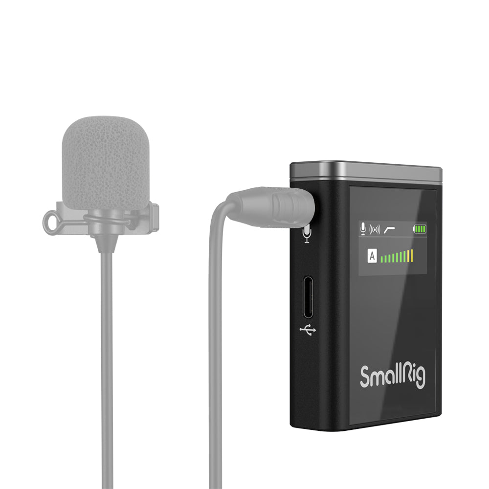 SmallRig Forevala W60 Lavaliermikrofon 2er-Set – 3,5 mm Klinke, USB-C, Kabellos, Omnidirektional, Schwarz