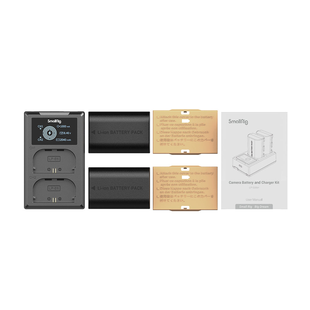 SmallRig Akkuset LP-E6NH – 2040 mAh, 7,2 V, Lithium-Ion – für Canon