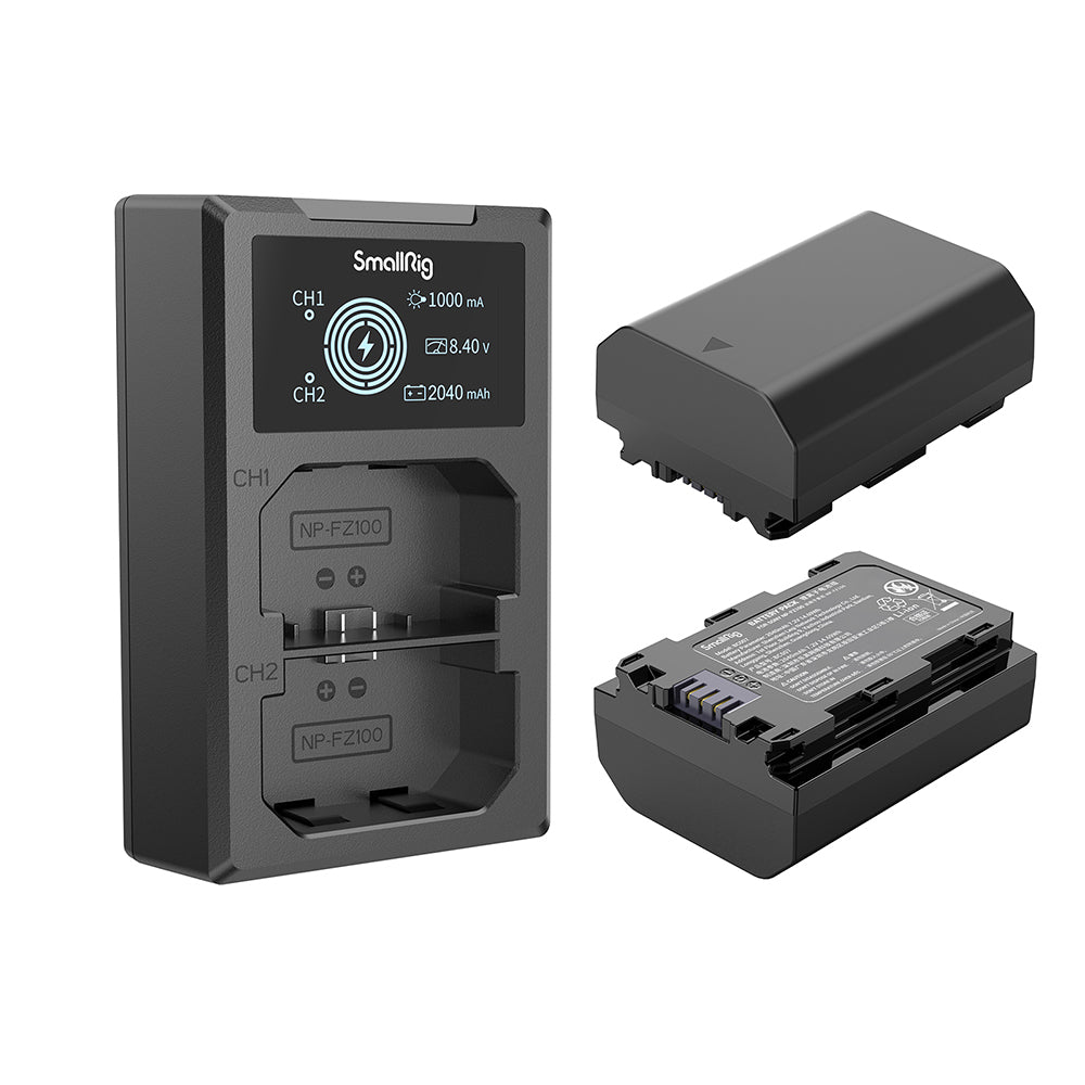 SmallRig Akku-Set NP-FZ100 – 7,2 V, 2040 mAh, 14,69 Wh – für Sony Kameras