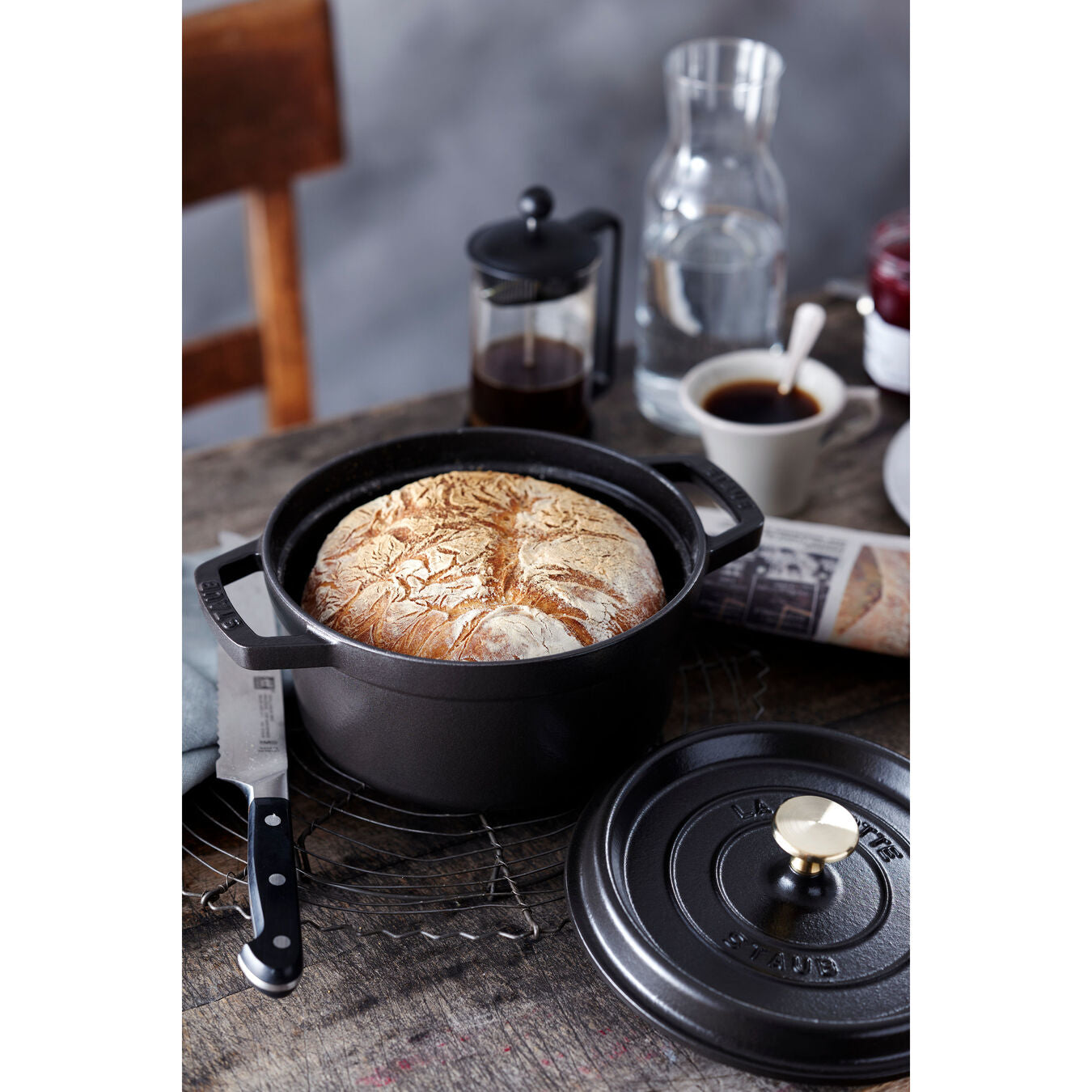 ZWILLING Kochtopf La Cocotte – 3,8 l, Ø 24 cm, Gusseisen, für Induktion, Gas, Glaskeramik u. a., 4 Pers.