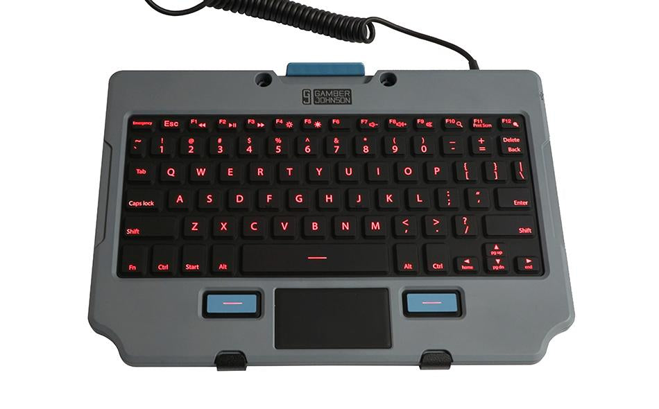 Gamber-Johnson Rugged Lite – Tastatur, UK-Layout (EN), beleuchtet