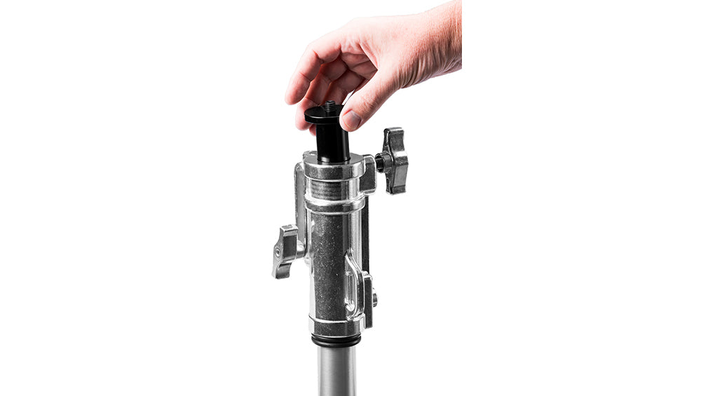 Tether Tools Rock Solid Baby Kugelkopf Adapter – Aluminium, 3/8" Gewinde – Schwarz