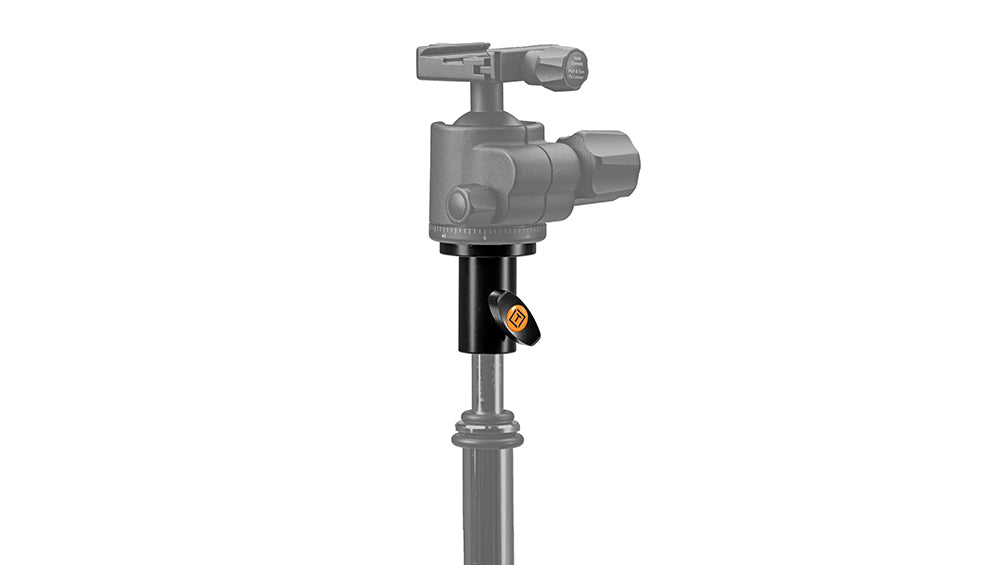 Tether Tools Rock Solid Baby Kugelkopf Adapter – Aluminium, 3/8" Gewinde – Schwarz