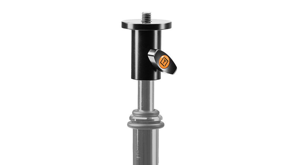 Tether Tools Rock Solid Baby Kugelkopf Adapter – Aluminium, 3/8" Gewinde – Schwarz