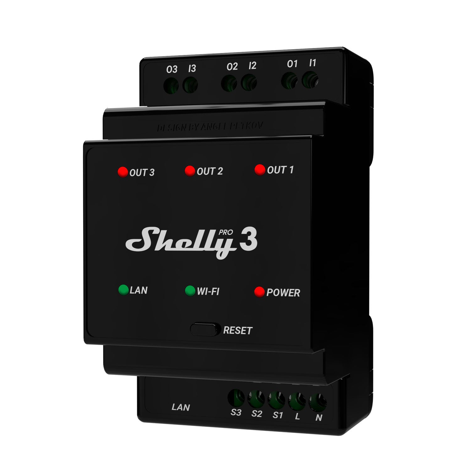 Shelly Pro 3 – Zubehör – 3 Kanäle, WLAN, 48 A