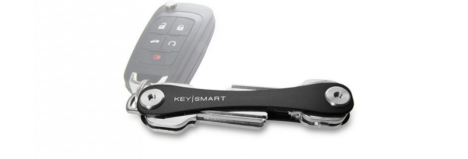 KeySmart Schlüssel-Organizer KS019 – bis zu 8 Schlüssel, Aluminium/Edelstahl, schwarz