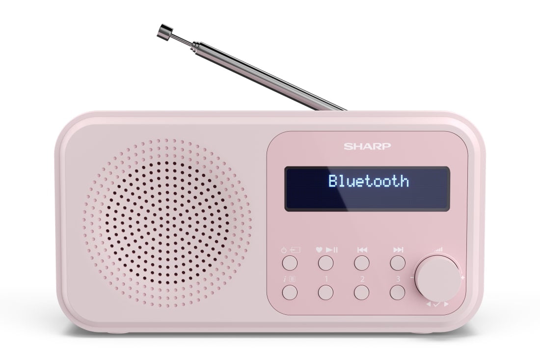 Sharp DR-P420 – Tragbares DAB+ Radio, UKW, Bluetooth, 16 h Akku – Pink