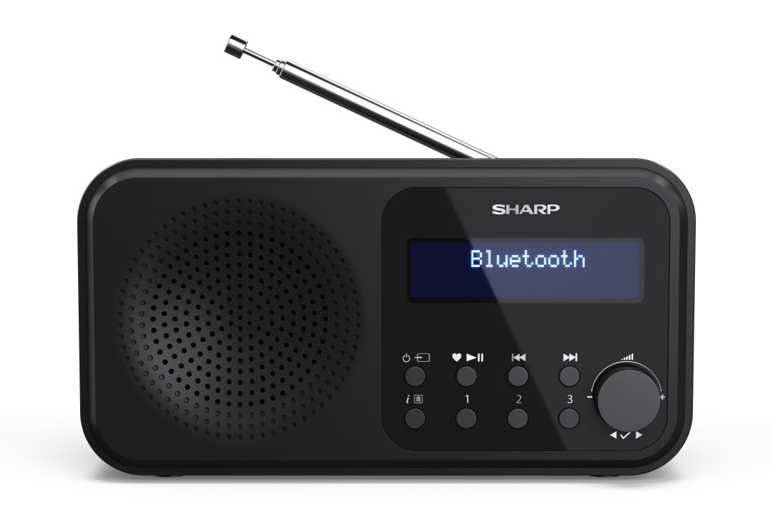 Sharp DR-P420 – DAB-/Internetradio – Portabel – DAB+, UKW, Bluetooth, 16 h – Schwarz
