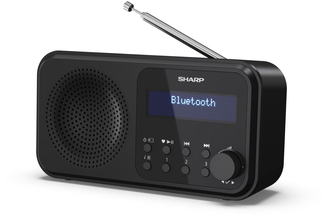 Sharp DR-P420 – DAB-/Internetradio – Portabel – DAB+, UKW, Bluetooth, 16 h – Schwarz