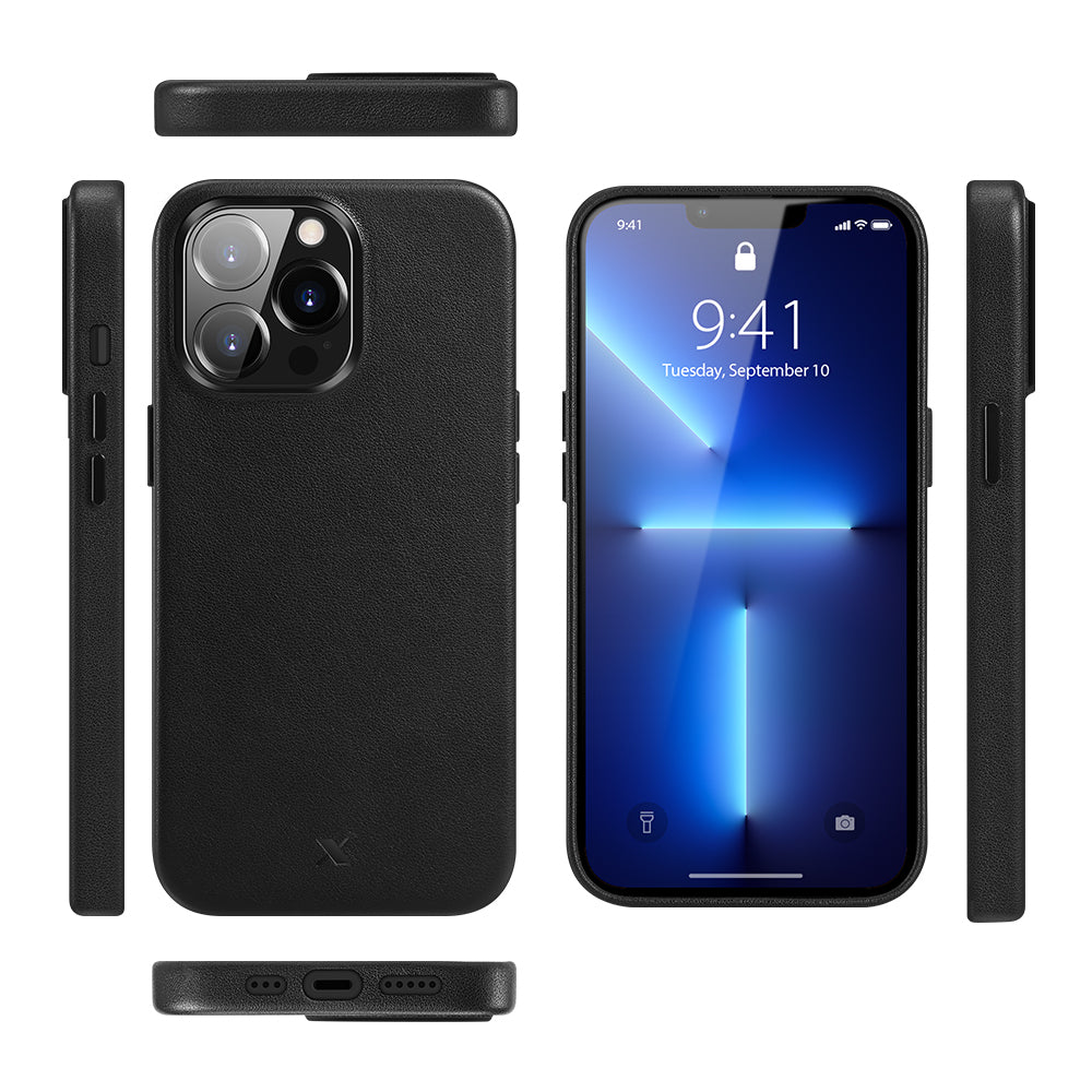 Nevox – Backcover StyleShell – für Apple iPhone 16 Pro – schwarz – Leder