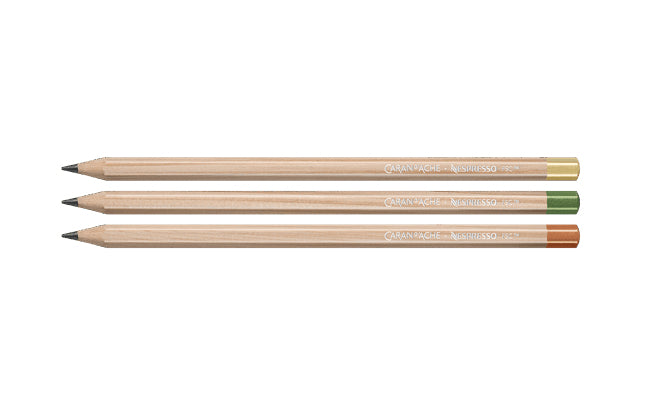 Caran d-Ache Caran d’Ache Nespresso Edition 5 Bleistift, Jumbo HB Mine Ø 3 mm natur – 3er-Set
