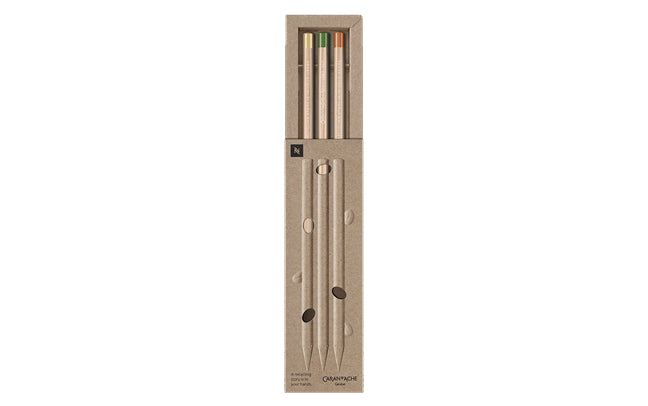 Caran d-Ache Caran d’Ache Nespresso Edition 5 Bleistift, Jumbo HB Mine Ø 3 mm natur – 3er-Set