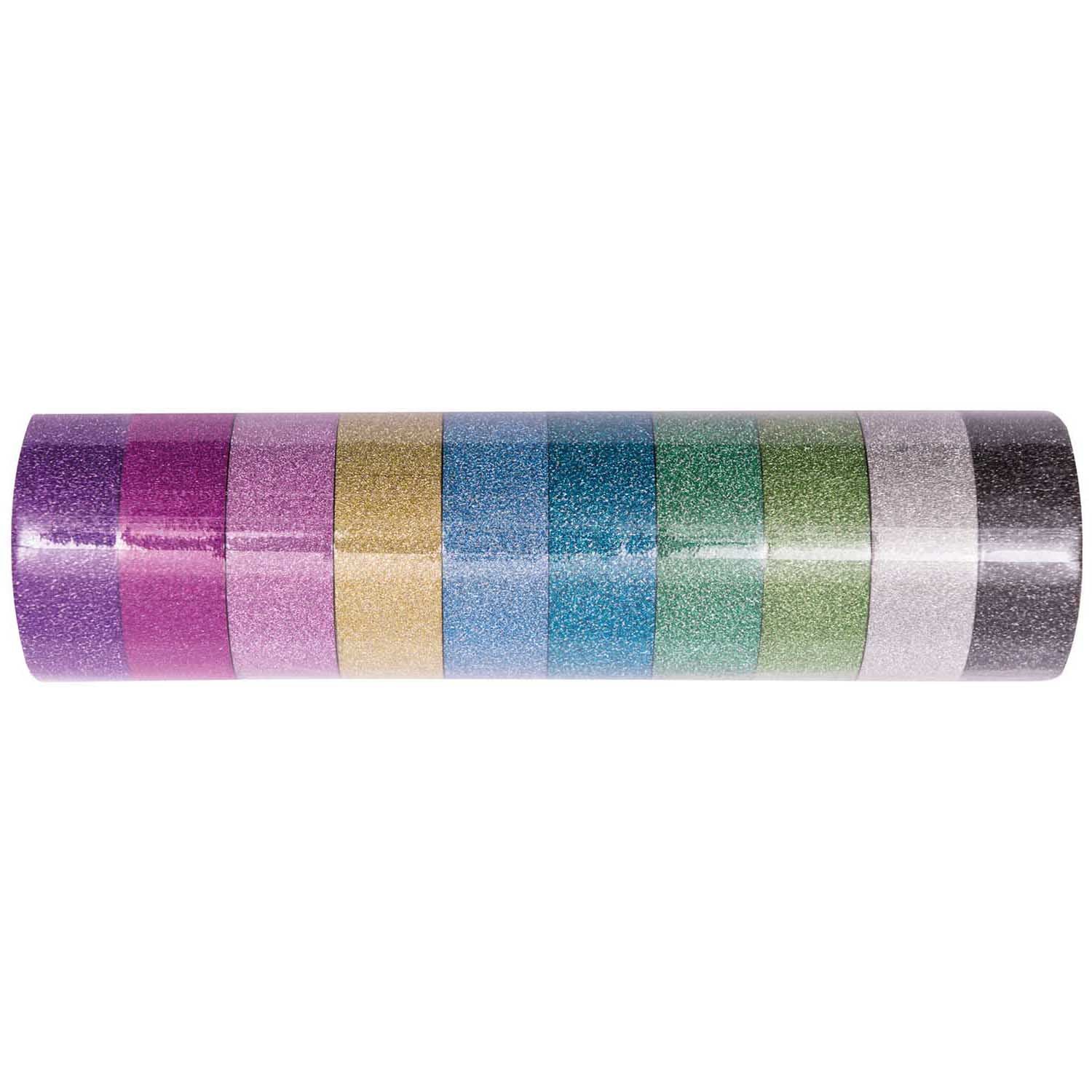 Rico Design Washi Tape – 15 mm × 5 m, mehrfarbig, Papier, 10 Rollen