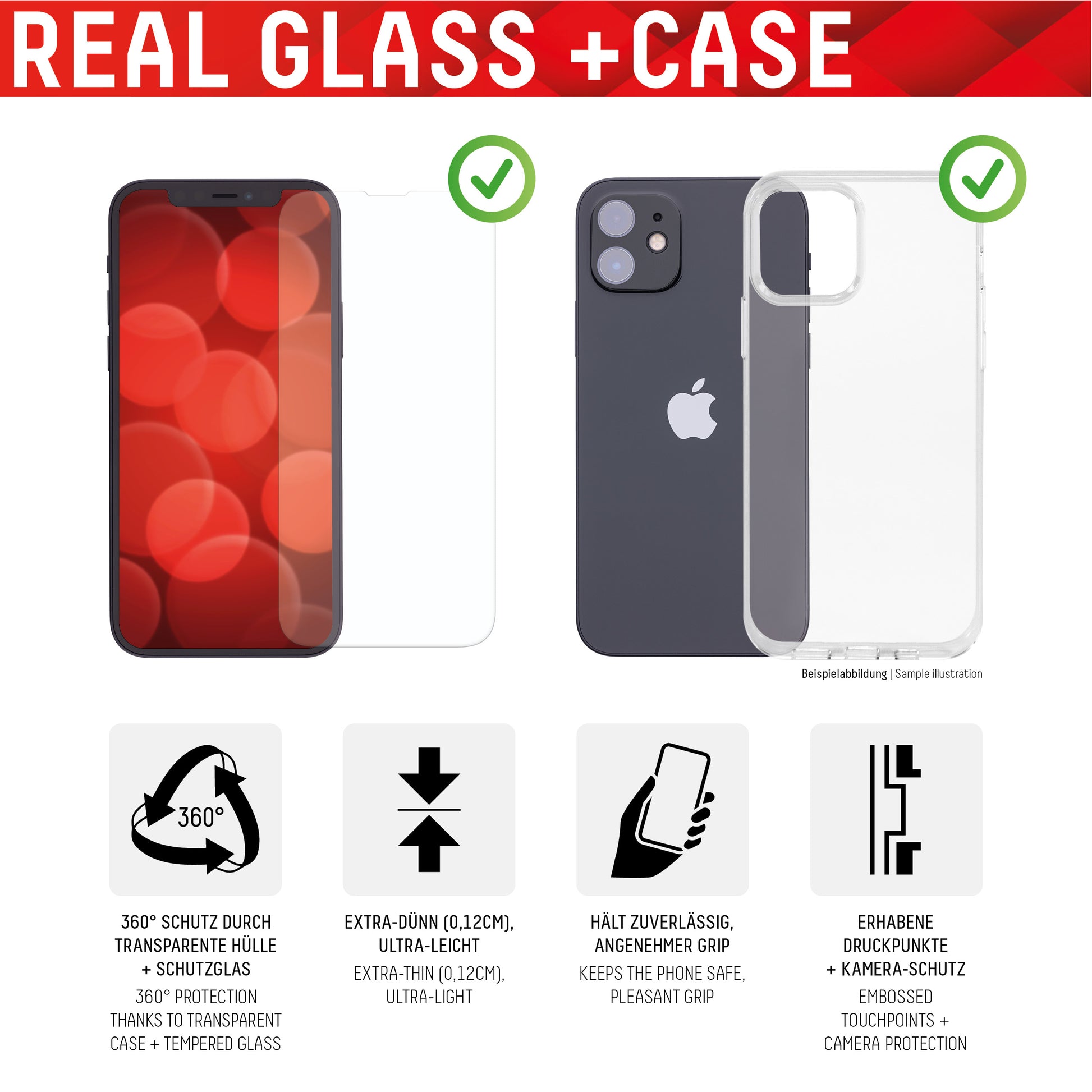 Displex Displayschutz (Panzerglas), 10H – für iPhone 14 Pro Max – mit Applikator