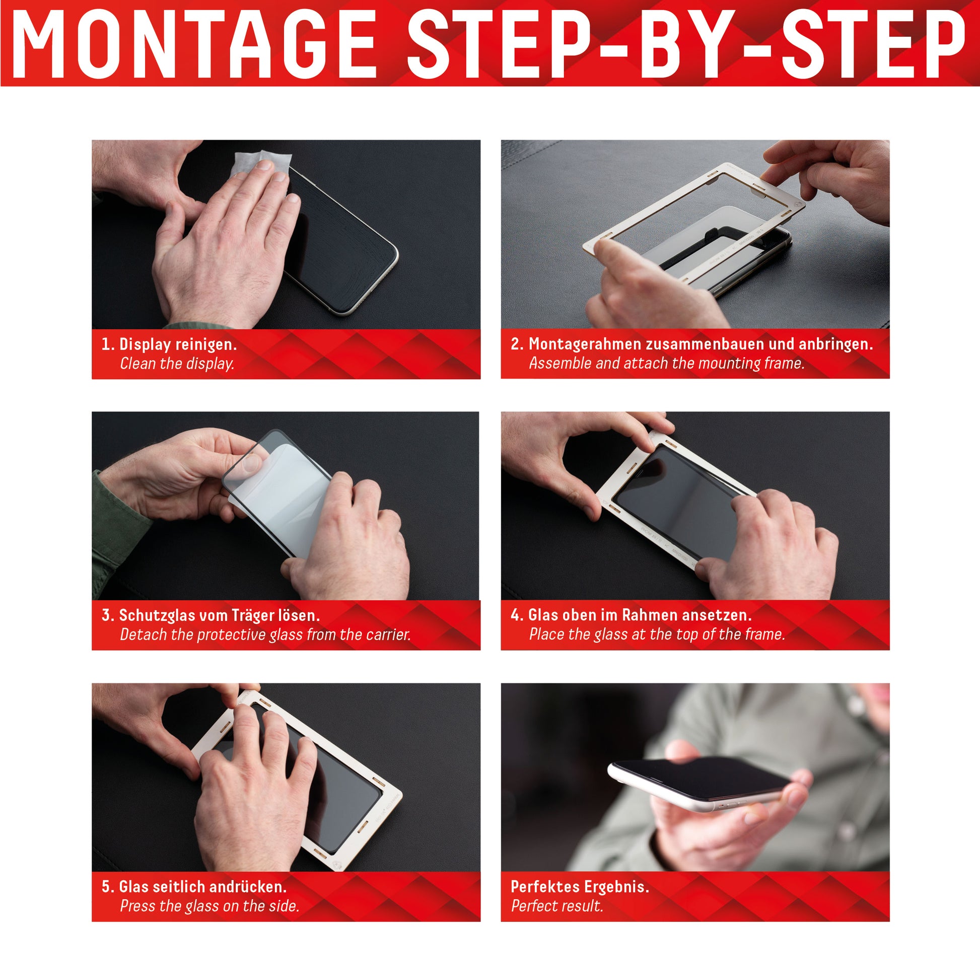 Displex Privacy-Filter (Panzerglas), Full Cover – für iPhone 14 Pro – mit Applikator