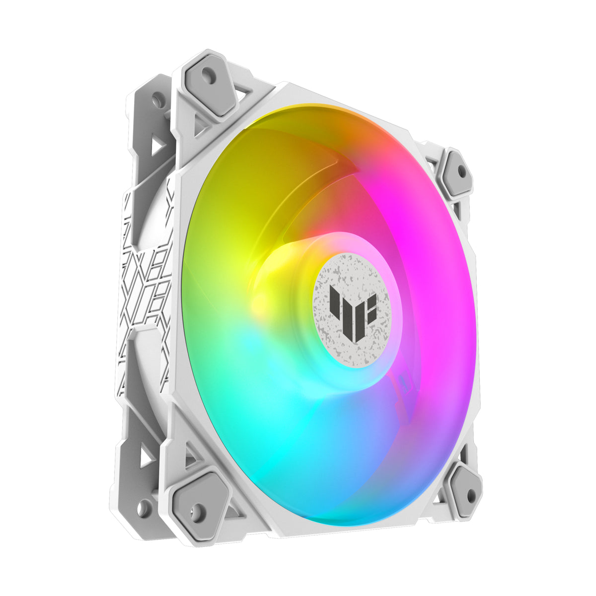 ASUS TUF GAMING TF120 – Gehäuselüfter – 3×120 mm, 4-Pin (PWM), 1900 U/min, 29 dB, ARGB, Weiss