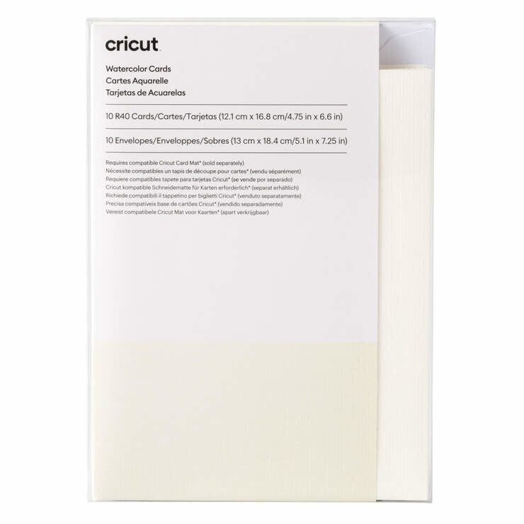 Cricut Grusskarten – 123 × 167 mm, mit Couvert, Elfenbein – 20 Stk