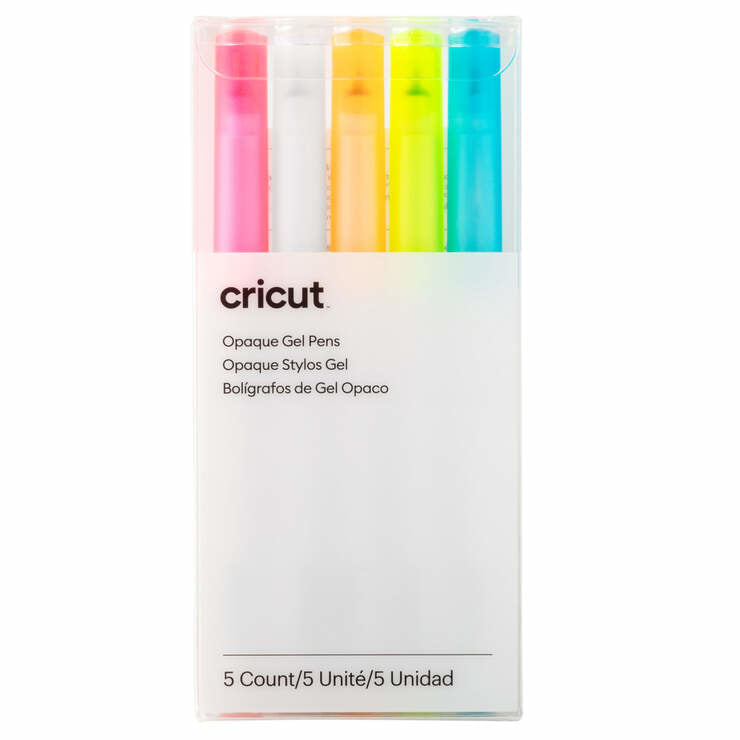 Cricut Explore Gelschreiber 5er Etui – 5 Farben, 1 mm, dokumentenecht – für Cricut Maker & Explore