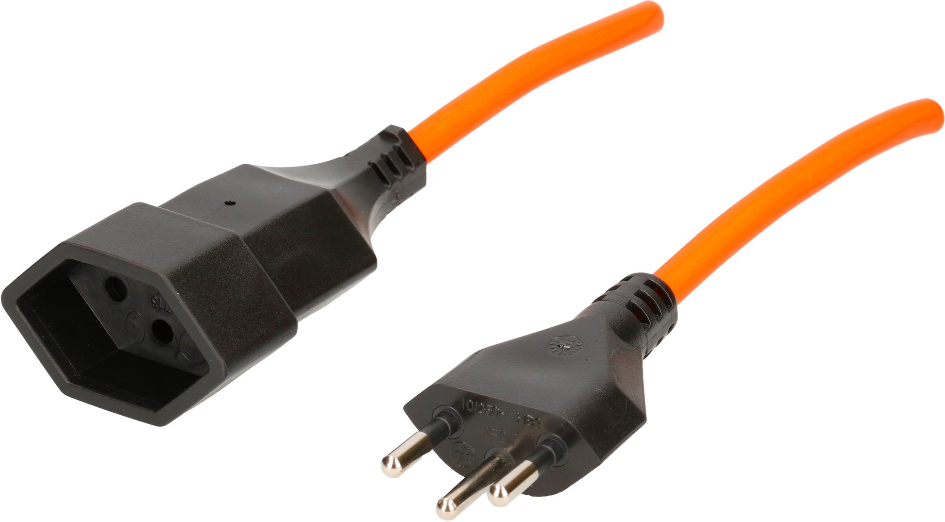 Max Hauri AG Max Hauri Verlängerungskabel – T12–T13, 10 m, 3×1,5 mm², H05VV-F, Orange