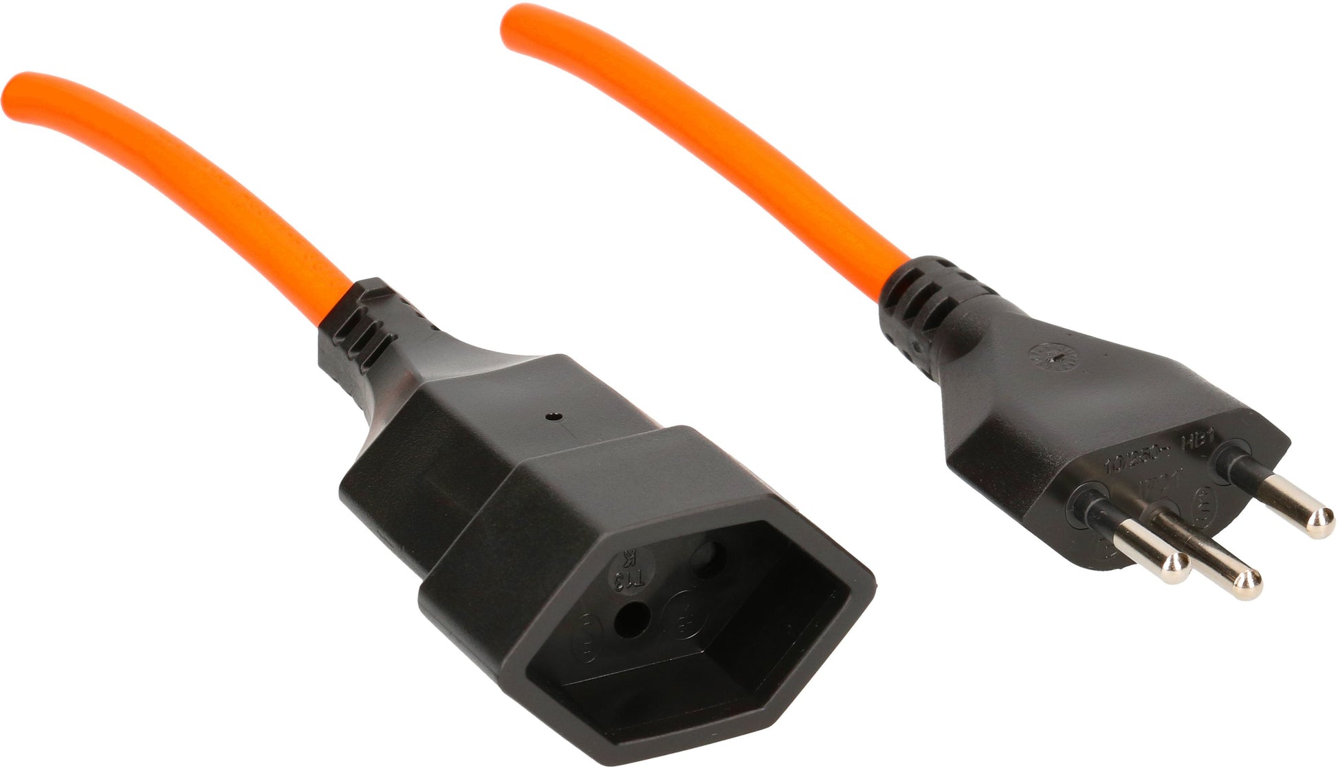 Max Hauri AG Max Hauri Verlängerungskabel – T12–T13, 10 m, 3×1,5 mm², H05VV-F, Orange