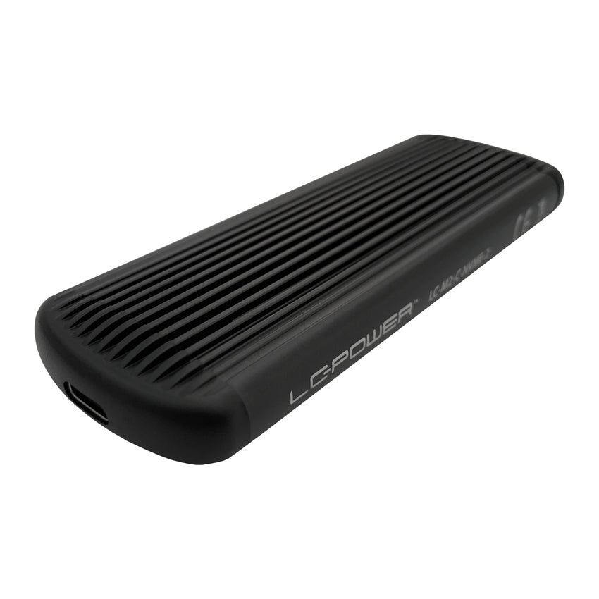 LC-Power LC-M2-C-NVME-2 – 1-Bay Desktop SSD-Gehäuse – NVMe M.2, USB 3,2 Gen 2 (10 Gbit/s), USB-C