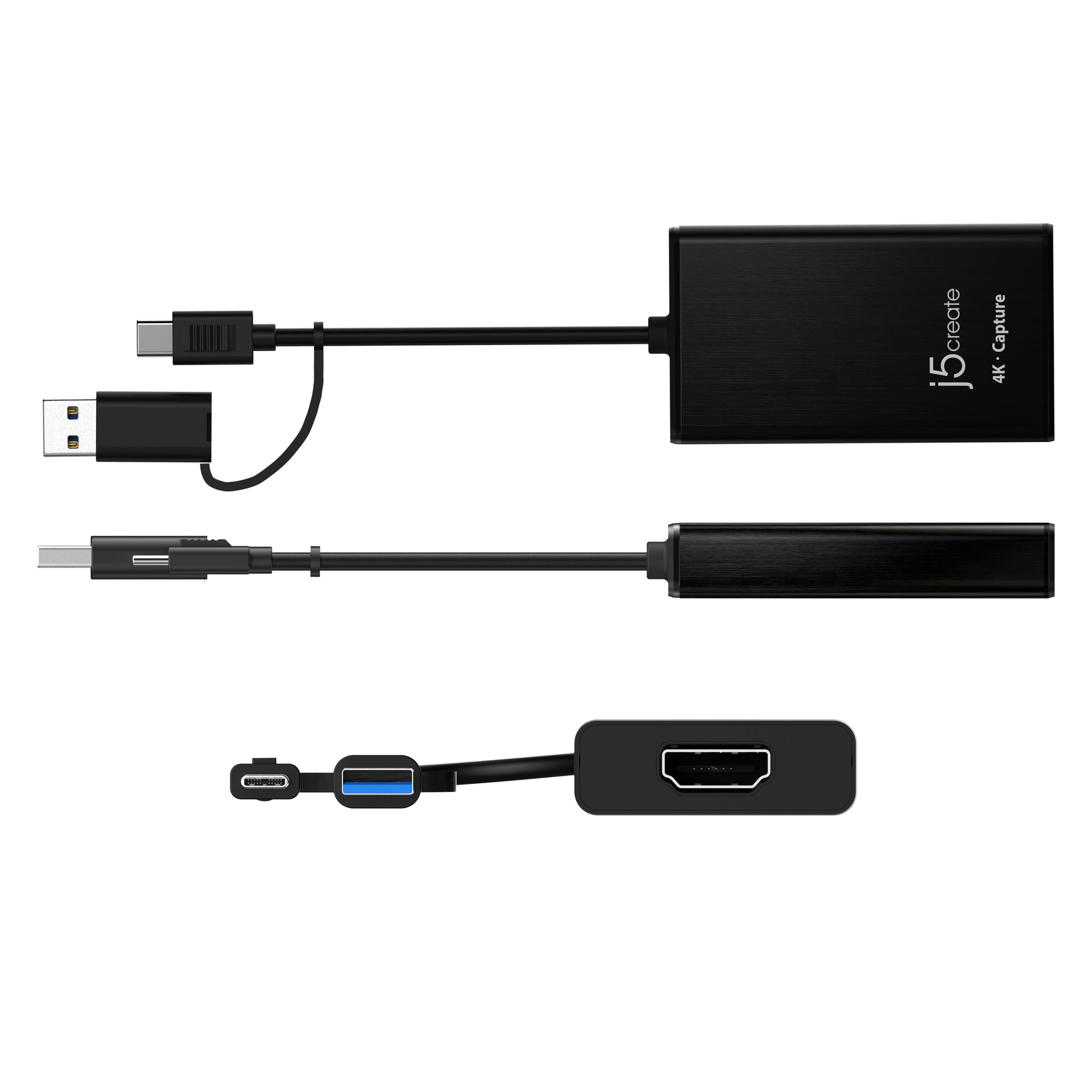 j5create JVA11-N 4K-HDMI-Aufnahmeadapter – USB 3.2 Gen 1, USB-A/USB-C, 3840×2160 (4K30 fps)