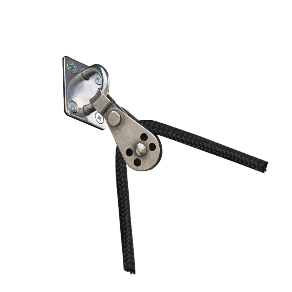 Windhager Seilzug-Set – Edelstahl, schwarz, für Sonnensegel, 4 Stk.