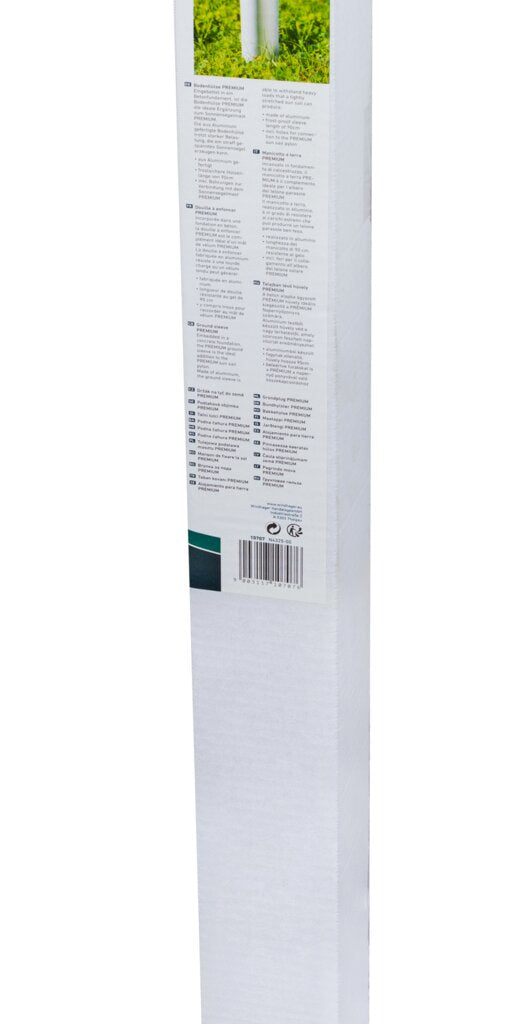 Windhager Bodenhülse Profi – Höhe 90 cm, Aluminium, Grau, für Markisenarm
