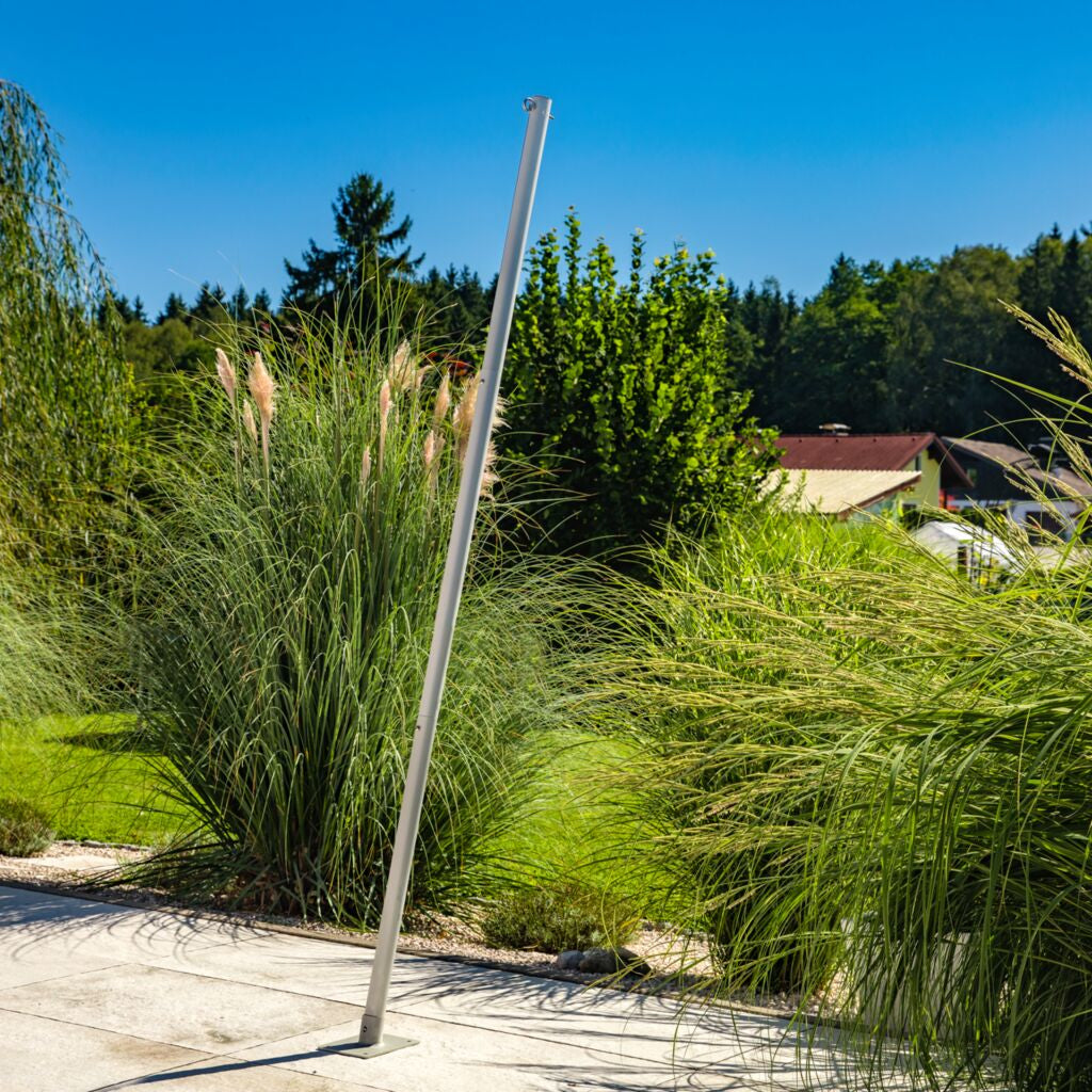 Windhager Mast – 4,8 × 243 cm – Aluminium & Stahl, Grau