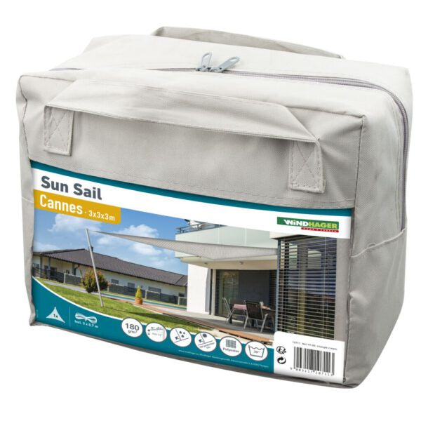 Windhager Sonnensegel Cannes – Dreieckig, 400 cm, Anthrazit, Polyester, 180 g/m²