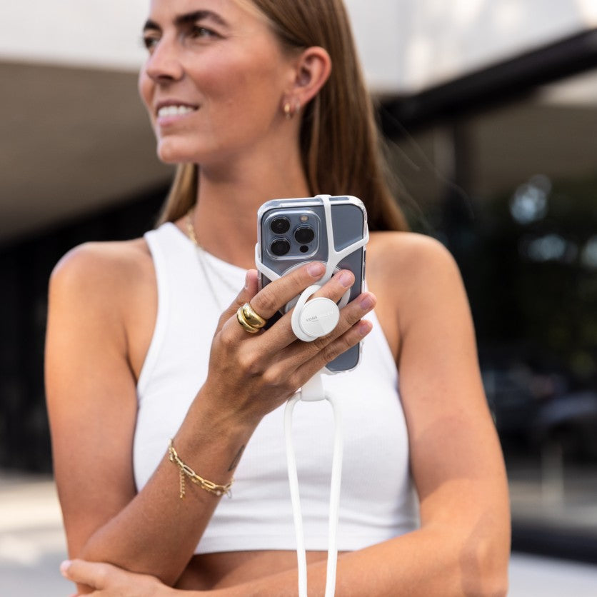Vonmählen Infinity Plus – Smartphone-Trageband – Nylon/Silikon, Handyhülle, für Smartphones, Weiss