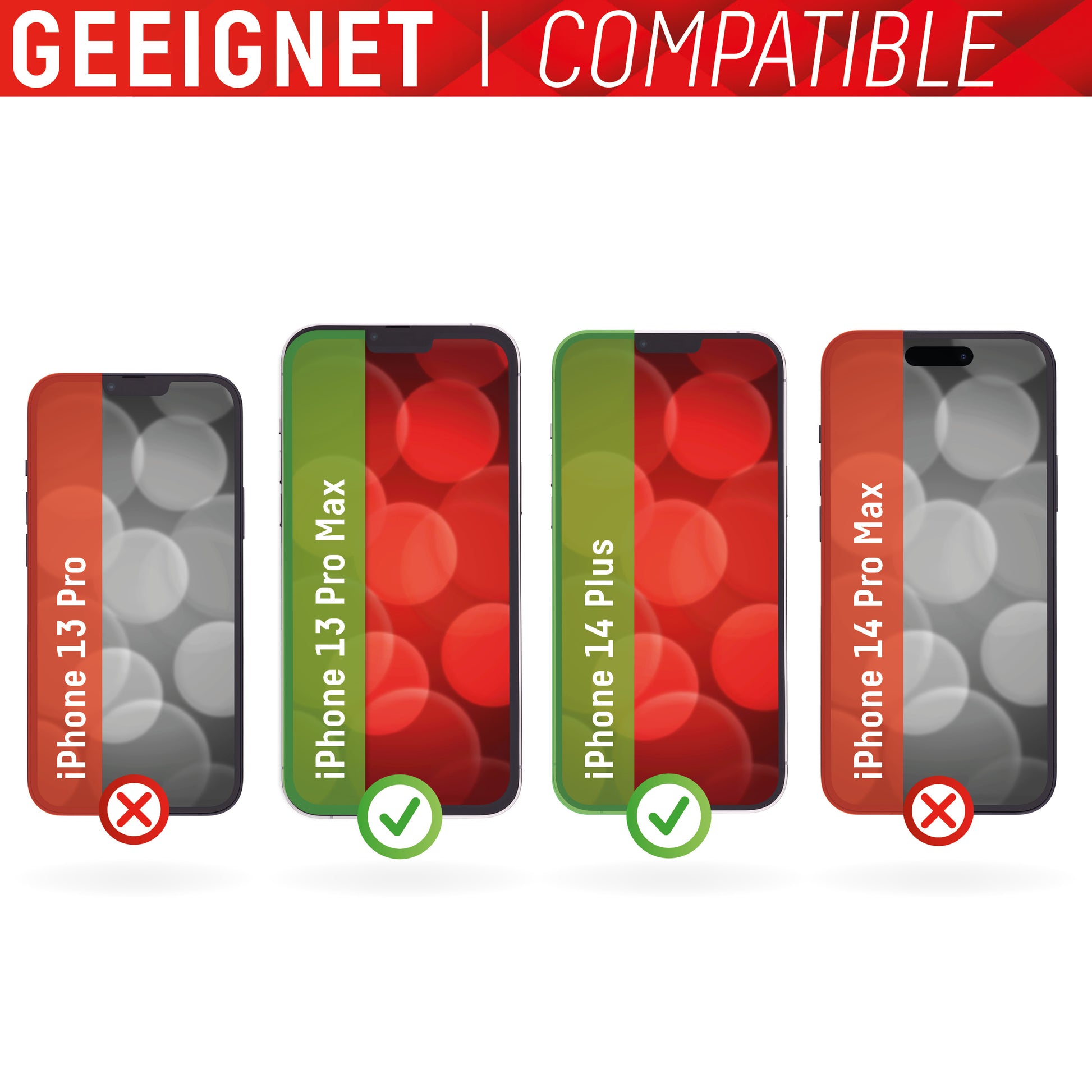 Displex Displayschutz (Panzerglas), 9H – für iPhone 13 Pro Max/iPhone 14 Plus