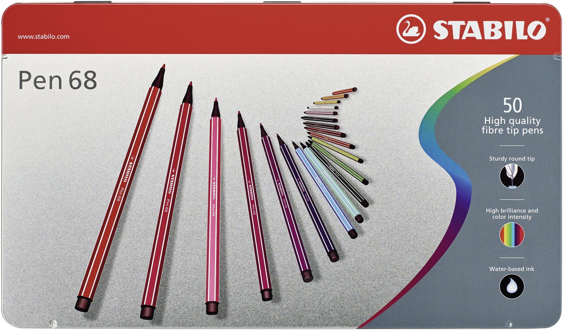 STABILO Filzstifte, Strichbreite 1 mm, 50 Farben