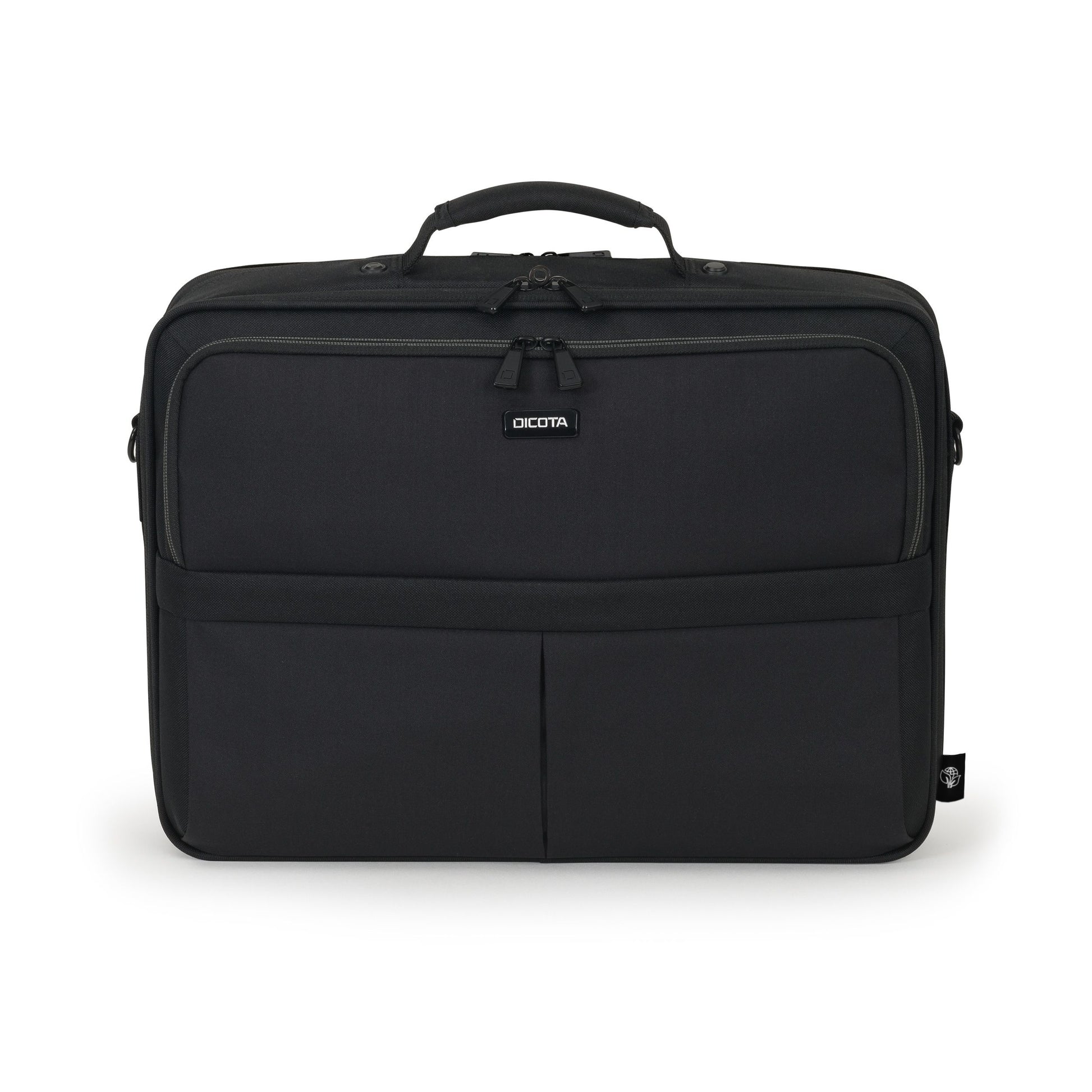 DICOTA Notebook-Tasche bis 14,1" – Abnehmbarer Schultergurt, Aus Recycelten Materialien – Schwarz