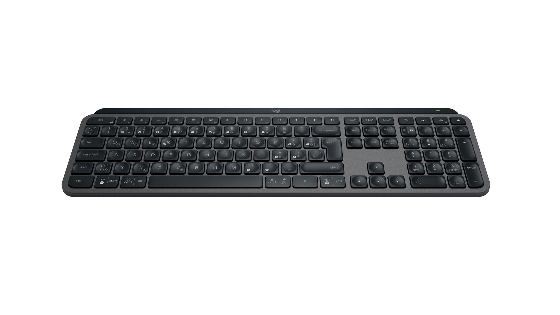Logitech MX Keys S – Tastatur, kabellos (Bluetooth/2,4 GHz), CZ-Layout (CZ) – für Windows & macOS