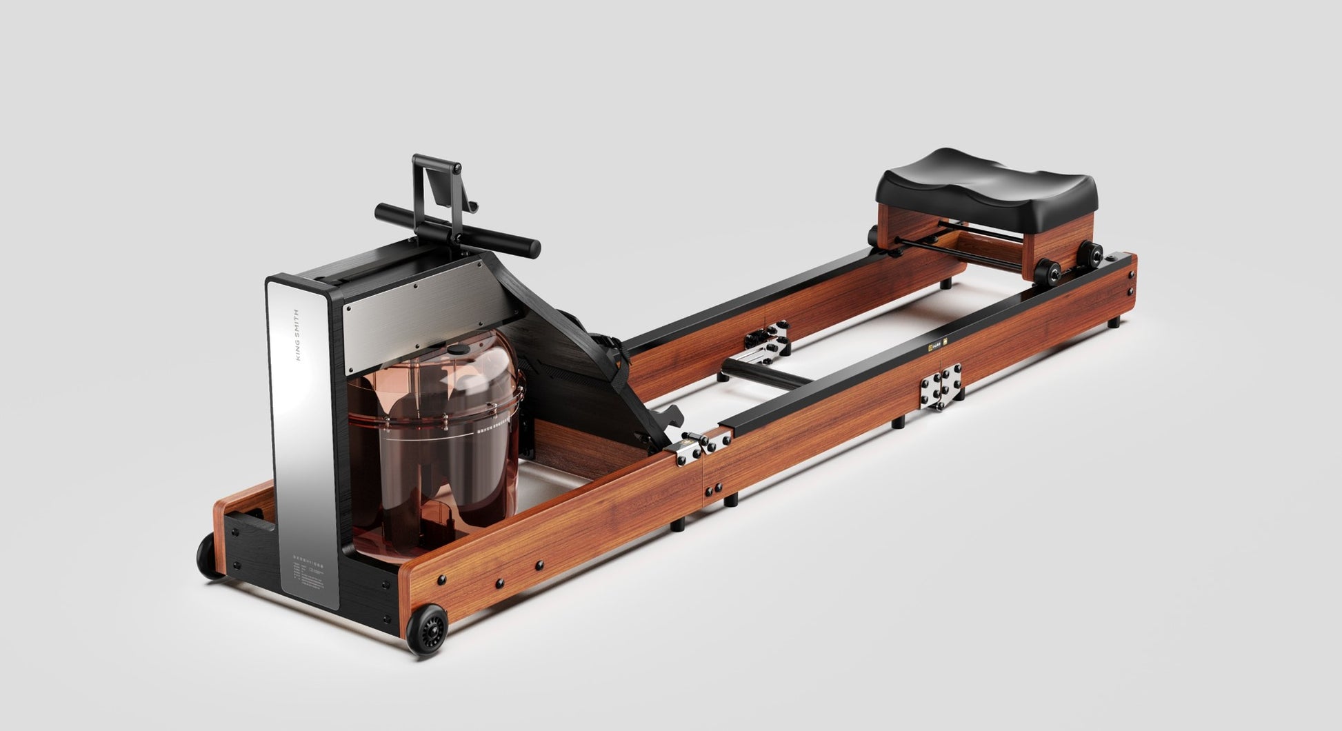 Kingsmith Rudergerät RMWR1F SA, 120 kg Belastbarkeit, Wasserwiderstand – Dunkelbraun, Esche