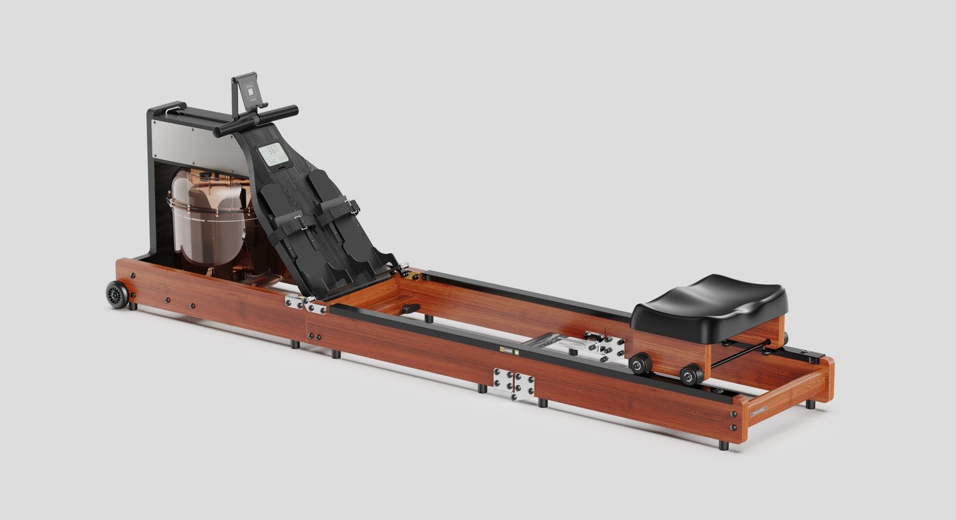 Kingsmith Rudergerät RMWR1F SA, 120 kg Belastbarkeit, Wasserwiderstand – Dunkelbraun, Esche