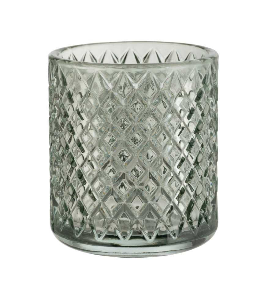 WENKO Zahnbürstenhalter Atessa – 7,5×7,5×10 cm, Glas, Mint