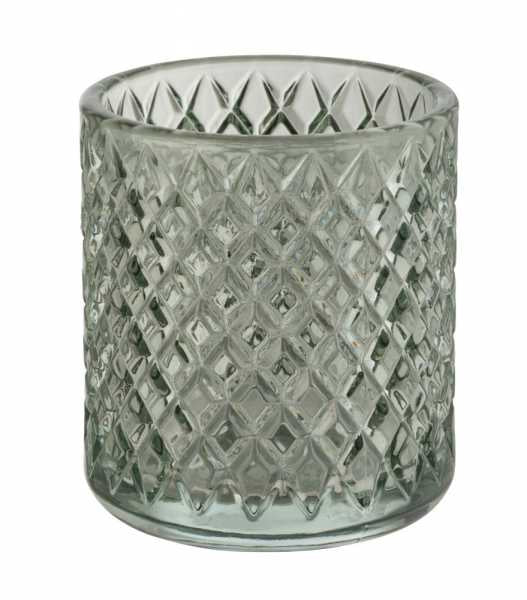WENKO Zahnbürstenhalter Atessa – 7,5×7,5×10 cm, Glas, Mint