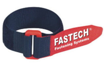 FASTECH Schlaufenband 1'060 × 50 mm, mit Schnalle, Schwarz/Rot, 5 Stk.