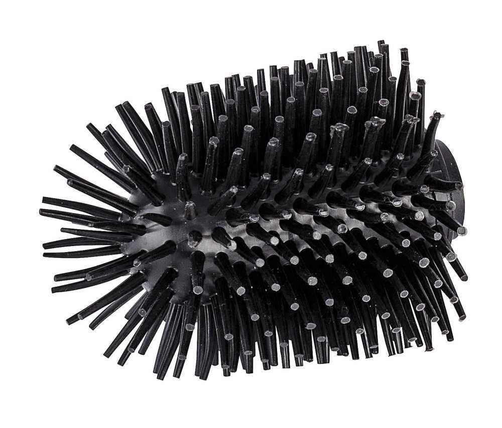 WENKO Ersatzbürstenkopf – Polyurethan, PVC, Schwarz, Ø 7,5 cm