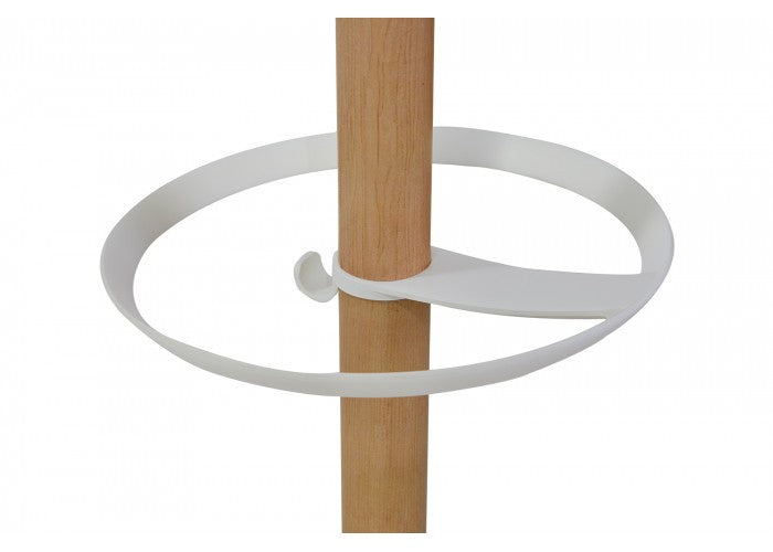 Alba Garderobenständer (mit Schirmhalter) – Holz/ABS – Weiss/Natur – 1'750 mm